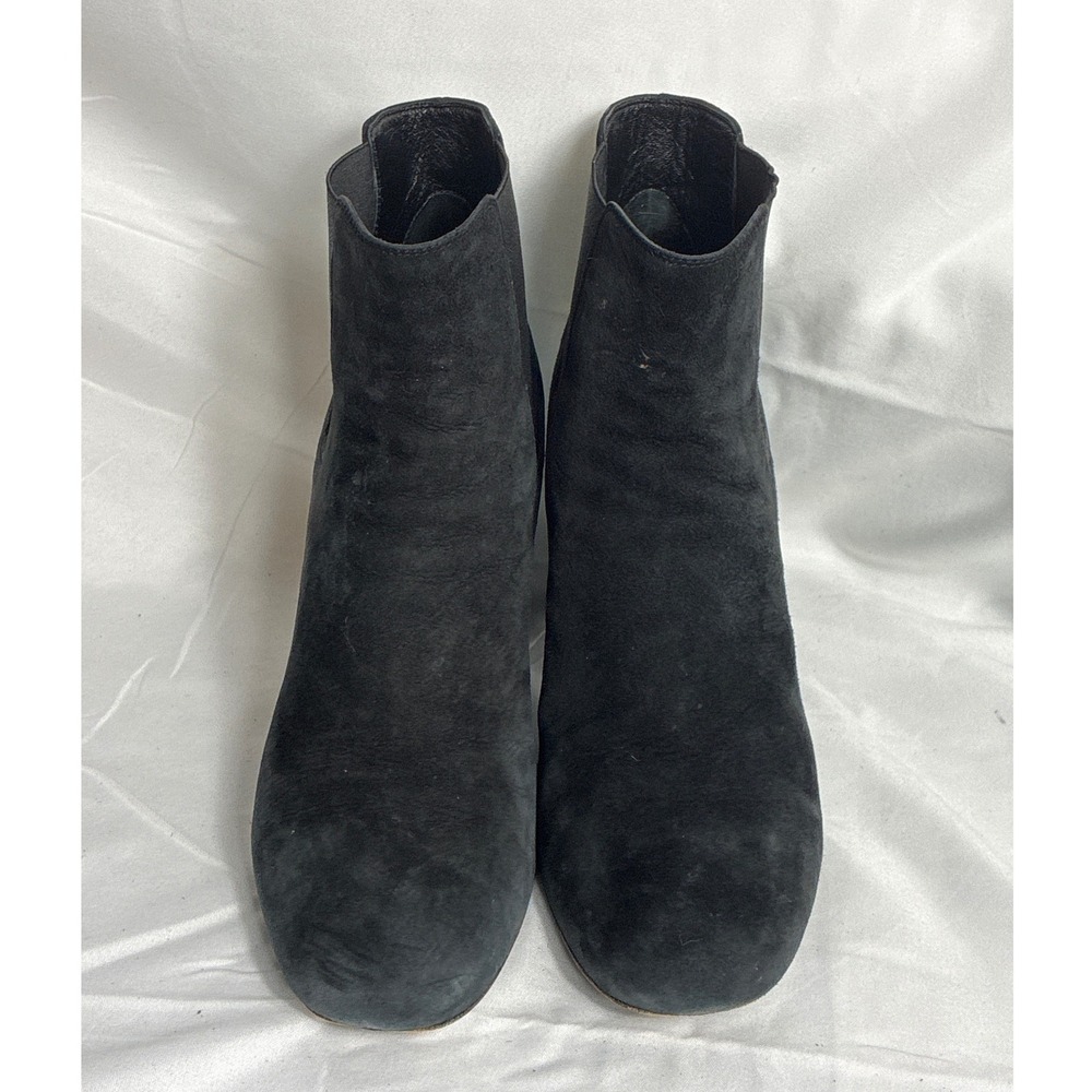 Saint Laurent Paris Loulou 70 Black Suede Chelsea Block Heel Boots 393796 38 - Picture 2 of 10